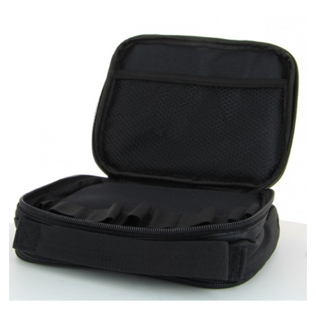 SACOCHE RANGEMENT 20 X 17CM AVEC POIGNÉE TISSU NOIR