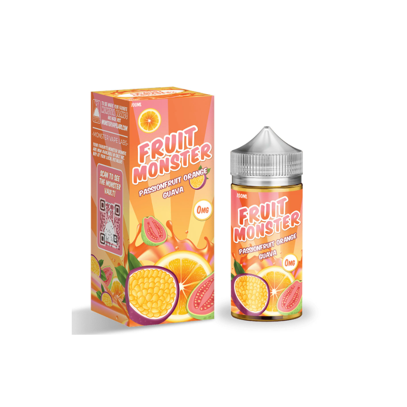 Passionfruit Orange Guava 0mg 100ml - Fruit Monster by Monster Vape Labs