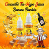 Concentré Banane Flambée The Hype Juices en flacons 10 ml et 30 ml avec la mascotte THJ