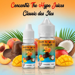 Concentré Classic des Îles The Hype Juices en flacons 10 ml et 30 ml