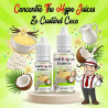 Concentré Ze Custard Coco The Hype Juices en flacons 10 ml et 30 ml avec la mascotte THJ