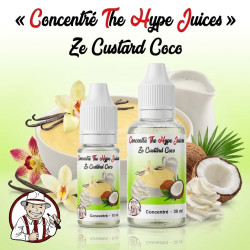 Concentré Ze Custard Coco The Hype Juices en flacons 10 ml et 30 ml