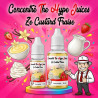 Concentré Ze Custard Fraise The Hype Juices en flacons 10 ml et 30 ml avec la mascotte THJ