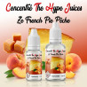 Concentré Ze French Pie Pêche The Hype Juices en flacons 10 ml et 30 ml