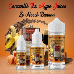 Concentré Ze Hooch Banana The Hype Juices en flacons 10 ml, 30 ml et 120 ml
