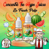 Concentré Ze Fresh Pulp The Hype Juices en flacons 10 ml et 30 ml avec la mascotte THJ