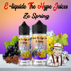 E-liquide Ze Spring The Hype Juices en bouteilles 60 ml, 120 ml avec la mascotte THJ