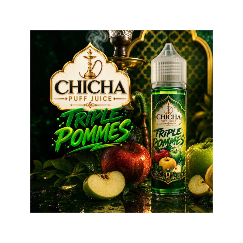E-liquide Triple Pommes 50ml - Chicha Puff Juice
