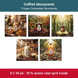 Coffret découverte 5 Super Concentrés Gourmands (5 × 10 ml)
