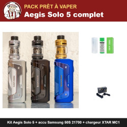 Contenu du pack Aegis Solo 5 prêt à vaper