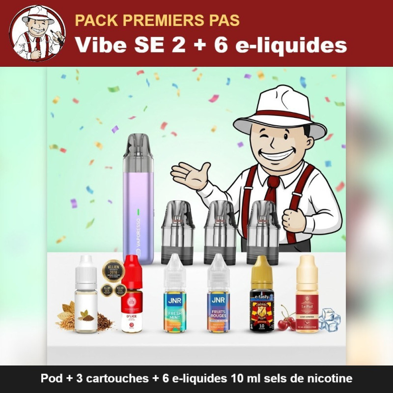 Pack Premiers pas Vibe SE 2 avec la mascotte The Hype Juices