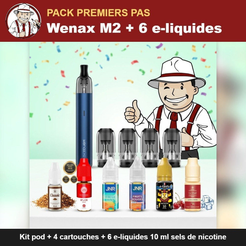 Pack Premiers pas Wenax M2 avec la mascotte The Hype Juices