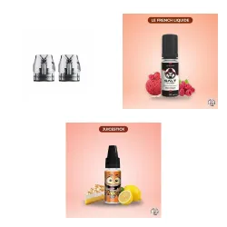 Pack entretien Vmate : cartouches Voopoo Vmate V3 0,7 ohm et deux sels de nicotine 10 mg