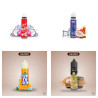 Pack découverte Liquideo : quatre e-liquides 50 ml Freeze Dragon, Mistyk, Funtastik et Melissa Xbud Dolls