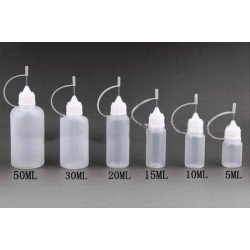 Ensemble de fioles doseuses transparentes de 5 à 50 ml avec embouts et becs-seringues, pour accessoires diy e liquide.